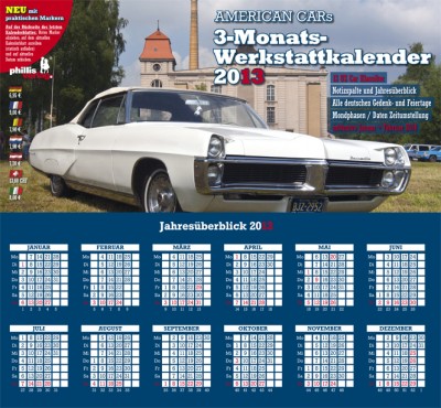 2013 3-MONATSPLANER »American Cars« 