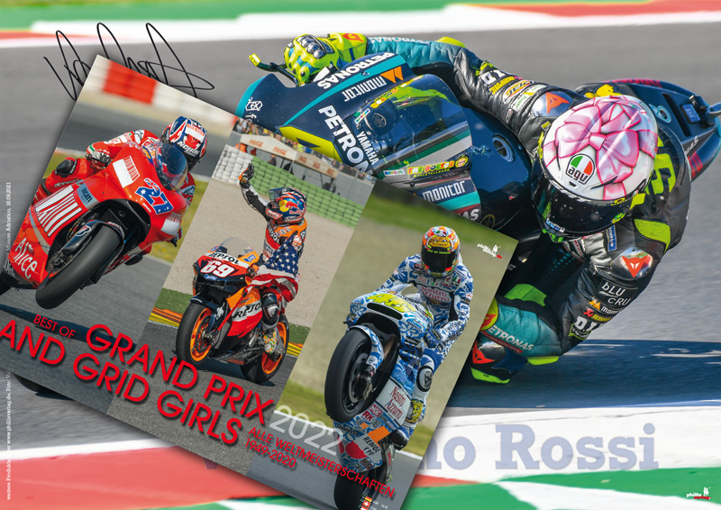 Kalenderbundle "GRAND PRIX AND GRID GIRLS 2022" + GRATIS Plakat Valentino Rossi!!! 