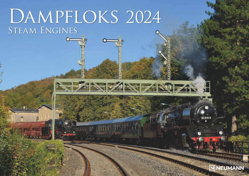 2024 Kalender »Dampfloks - Steam Engines« 