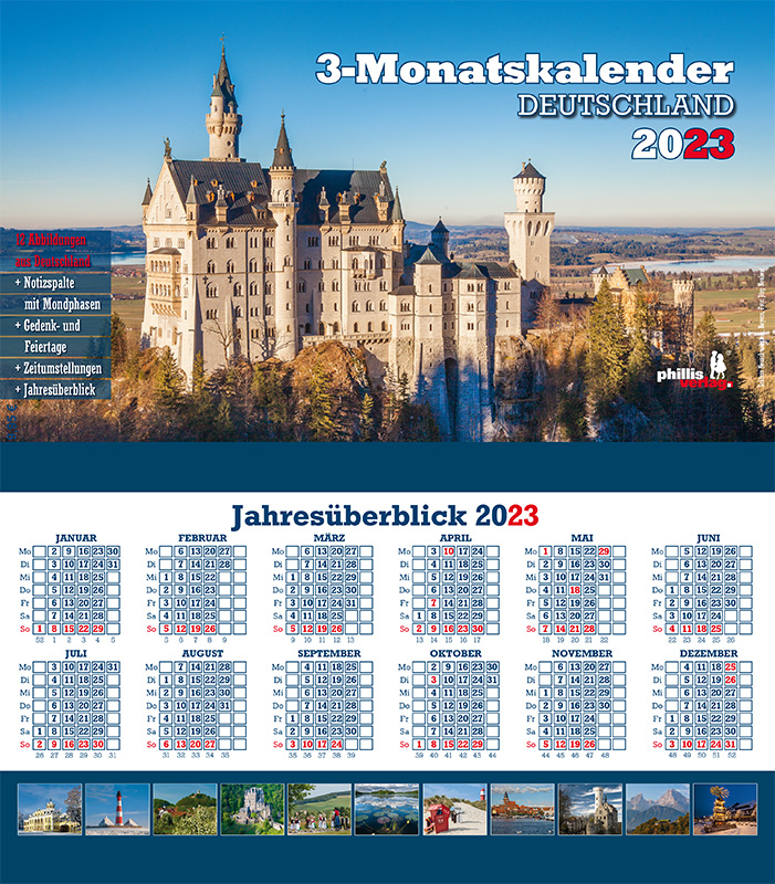 2023 3-MONATSPLANER »Deutschland« 